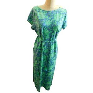 J. Jill Size S Small Boho Stretch Knit Tie Belted Dress